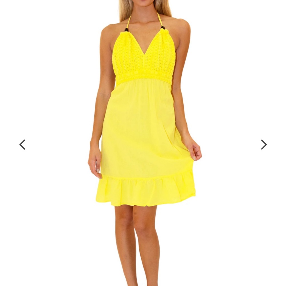 Seaspice beautiful yellow dress NEW with Tag sz L. Retail $69